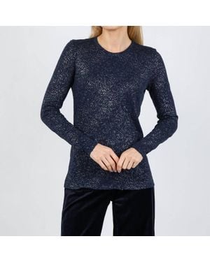 ATM Long Sleeve Destroyed Wash Tee - Blue