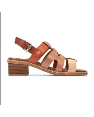 Pikolinos Blanes Block Heeled Sandals - Brown