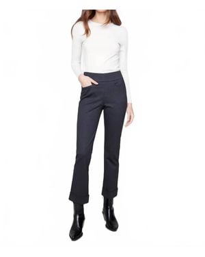 Charlie b Rolled Cuff Straight Leg Pants With Pockets - Blue