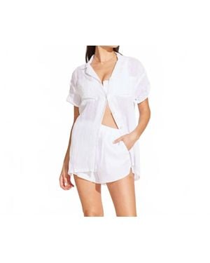 Vitamin A Playa Pocket Blouse - White