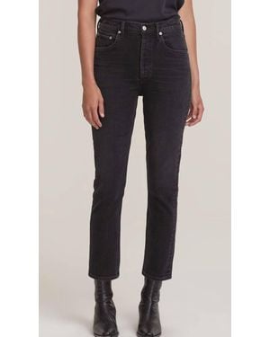 Agolde Riley High Rise Straight Crop Jeans - Blue