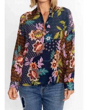Johnny Was Lotus Blouse - Blue