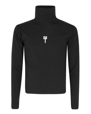 Liberal Youth Ministry Turtleneck Long Sleeve Top With Printed Logo - Black