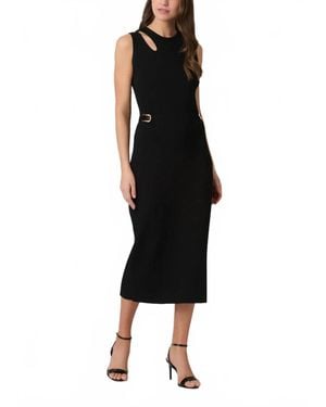 Shoshanna Fleur Sleek Fitted Knit Dress - Black
