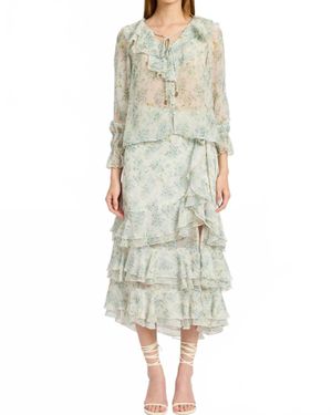 En Saison Marlene Button Front Blouse - Multicolor