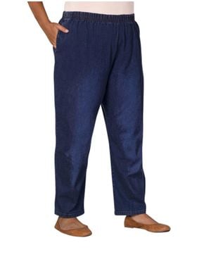 On The Plus Side Plus Size Premium Wide Leg Denim Jeans - Blue