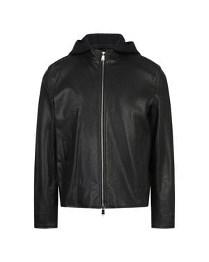 Dondup Lambskin Leather Biker Jacket - Black