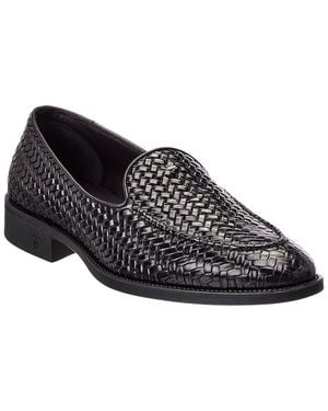 Giuseppe Zanotti Sorrento 15 Woven Leather Loafer - Black