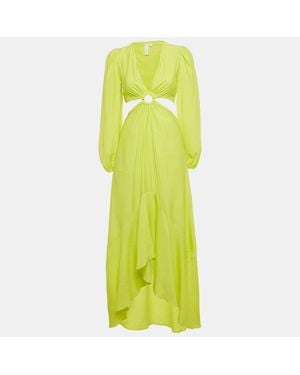 Jonathan Simkhai Neon Cut -Out Jaelynn Maxi Dress - Yellow
