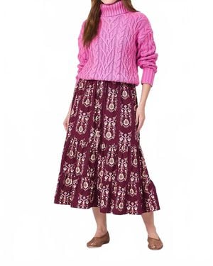Livro Market Bramble Motifs Maxi Skirt - Red