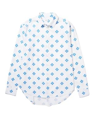 Kule Quinn Royal Button Down Shirt - Blue