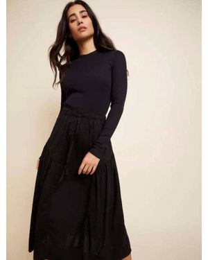 Nation Ltd Wrenley Combo Midi Dress - Blue