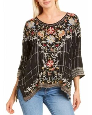 Johnny Was Embroidered Sienna Blouse - Black
