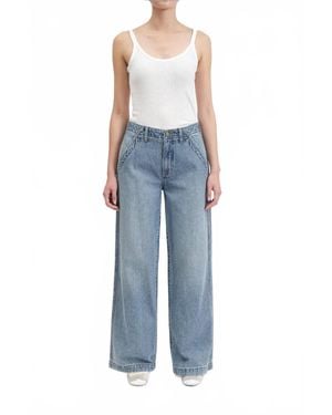 DAZE Kickback High Rise Palazzo Jeans - Blue