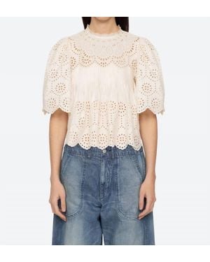 Sea Lainey Puff Sleeves Top - White