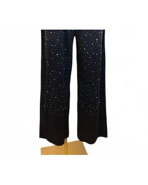 Davi & Dani Rhinestone Sweatpants - Blue