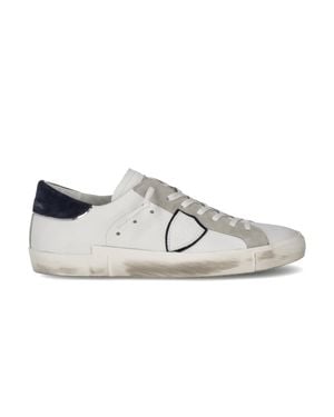 Philippe Model Paris Low Sneakers With Heel Tab - White