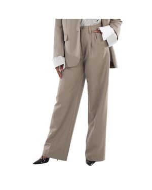 Anine Bing Carrie Wide-Leg Pant - Gray