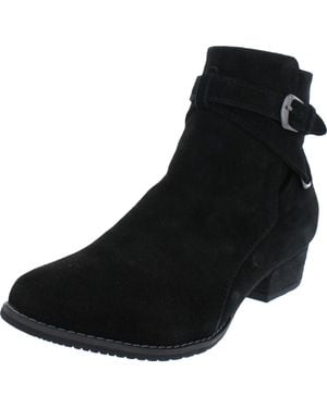 Aqua College Laura Zipper Round Toe Ankle Boots - Black