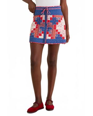 LOVE THE LABEL Louise Mini Skirt - Blue