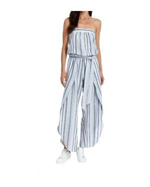 Drew Emerson Washed Linen Jumpsuit - Blue