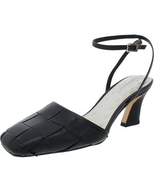 Franco Sarto Daisy Leather Square Toe Pumps - Black