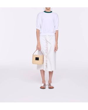 Plan C Knitted Cotton Sweater - White