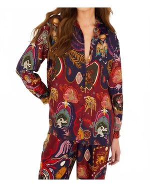 FARM Rio Artsy Surreal Land Shirt - Red