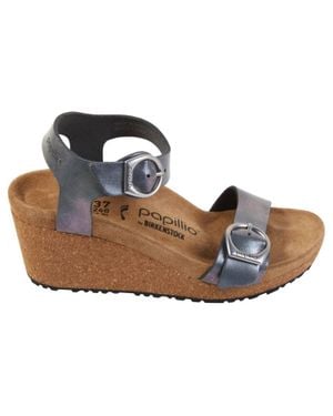 Papillio Soley Ring-Buckle Wedge Heel - Blue