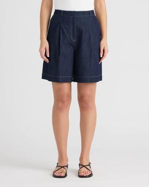 NVLT Denim-Look Bermuda Short - Blue
