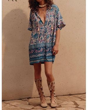 Spell Marmont Flutter Tunic Mini Dress - Blue