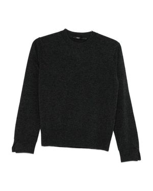 SEVENTY SERGIO TEGON Soft Wool-Cashmere Blend Sweater With Crew Neckline - Black