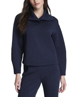 Spanx Brushed Collared Top - Blue