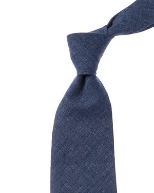 J.McLaughlin J. Mclaughlin Linen-Blend Tie - Blue