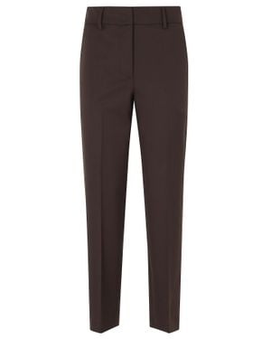 Seventy Straight-Leg Virgin Wool-Blend Formal Pants - Brown