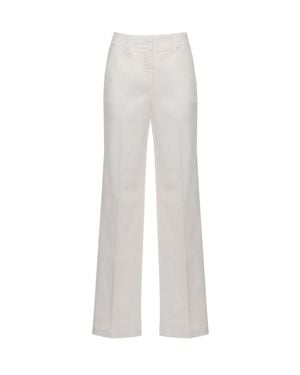 Peserico Straight-Leg Tailored Pants With Clean Lines - White