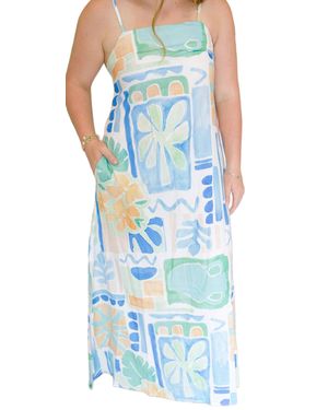 Sundayup Greek Isles Maxi Dress - Blue