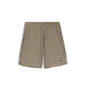 BOSS Active Stretch-Fabric Shorts With Mesh Pocket Bags - Gray