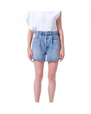 Agolde Lyonne Jean Shorts - Blue