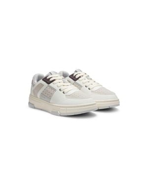 HUGO Sneakers With Mesh And Faux Leather - White