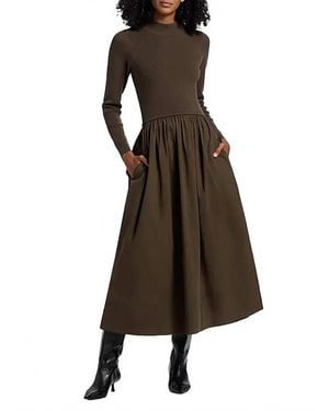 Marie Oliver Barrett Midi Dress - Brown