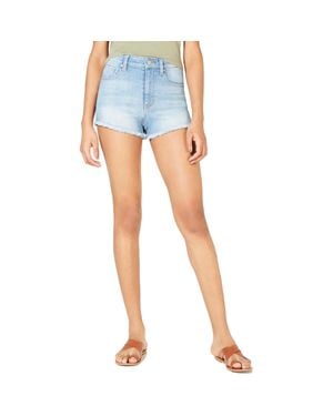 Celebrity Pink Juniors High Rise Frayed Hem Denim Shorts - Blue