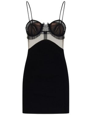 Nensi Dojaka Stretch Viscose Jersey Minidress - Black