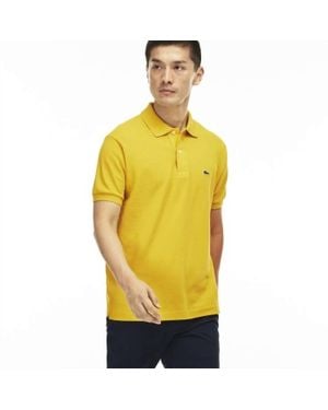 Lacoste Classic Fit Short Sleeve Pique Polo - Yellow