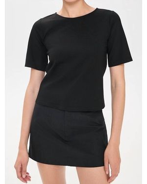 Ripley Rader Ponte Extended Short Sleeve Top - Black