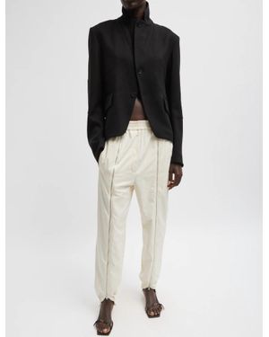 Tibi Nylon Zipper Jogger - Black