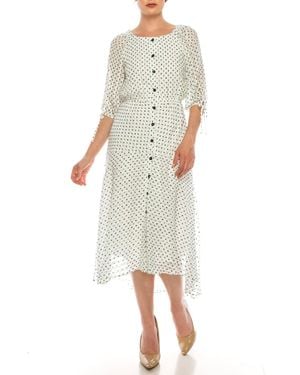 Maison Tara Polkadot Hi-Lo Dress - Multicolor