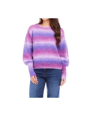 Karen Kane Blouson Sleeve Sweater - Purple