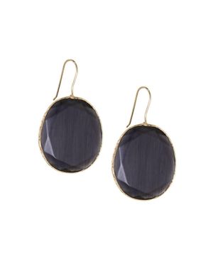 Marlyn Schiff Faceted Glass Drop Earring - Blue