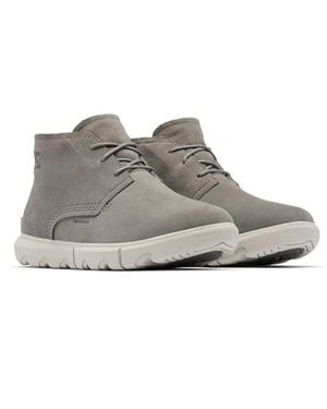 Sorel Explorer Next Drift Boots Suede Waterproof Chukka Rhs7673 - Gray
